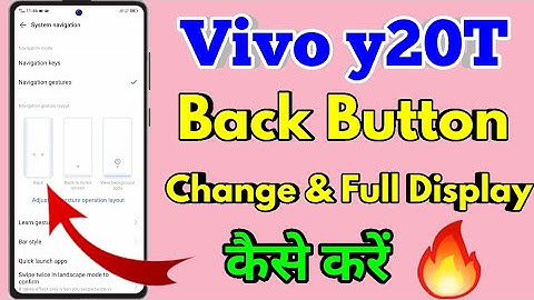 How To Back Button Change In Vivo Y20T, Vivo Y20T Back Button Setting