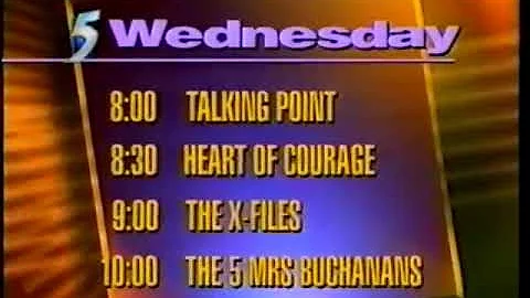 TCS Channel 5 lineup and ident 12.4.1995