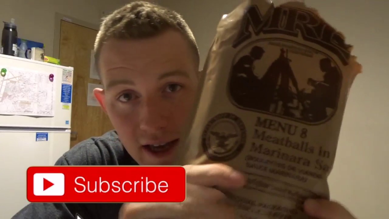 Meal Ready to Eat (MRE) 📦 Taste Test // Menu 8 Meatballs in Marinara