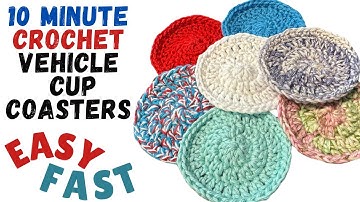 10-Minute Crochet Vehicle Cup Coaster