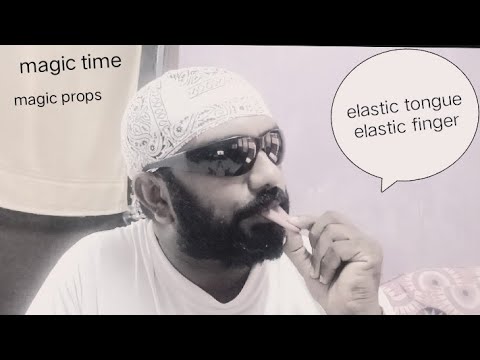 elastic tongue and finger trick..