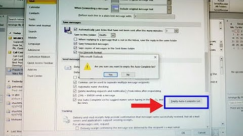 How to Fix Auto-complete list in Outlook mail