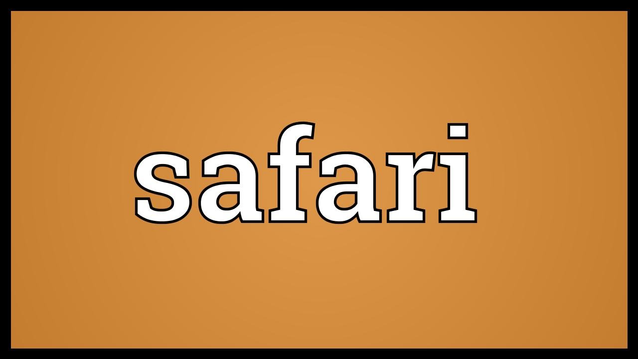 to safari significado