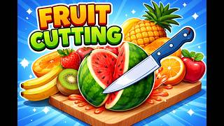 FRUIT CUTTING MASTER 🍉🔪 Satisfying Fruit Slice Game Challenge screenshot 1