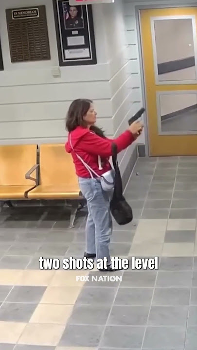 Woman opens fire on cops in police station 😱 | Fox Nation