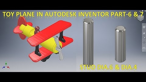 Toy Plane Assembly  in Autodesk Inventor Part 6 & 7 || Inventor 3d Drawing Tutorial for Beginners