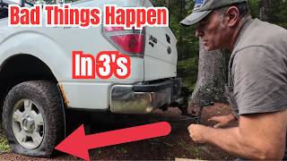 Not the best way to start the weekend at the Off Grid Cabin