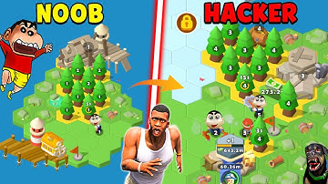 SHINCHAN NOOB vs PRO vs HACKER in Isle Pioneer with SHINCHAN & CHOP | DREAM SQUAD