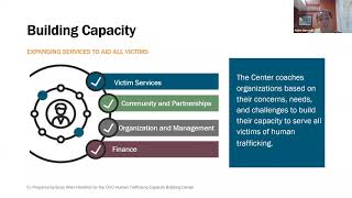 Human Trafficking Capacity Building Center Webinar