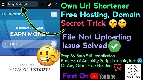 🪄 Adlinkfly Url Shortener Script Install In Infinityfree 🔮  | Free Url Shortener Making Process 🔴🟢