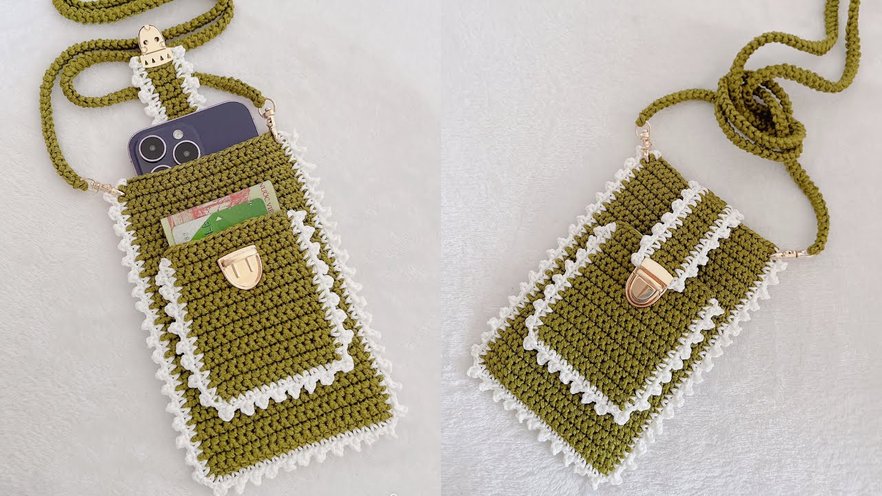 Вязаная крючком сумка для телефона | Схема 14 | Вязаная крючком сумка для телефона