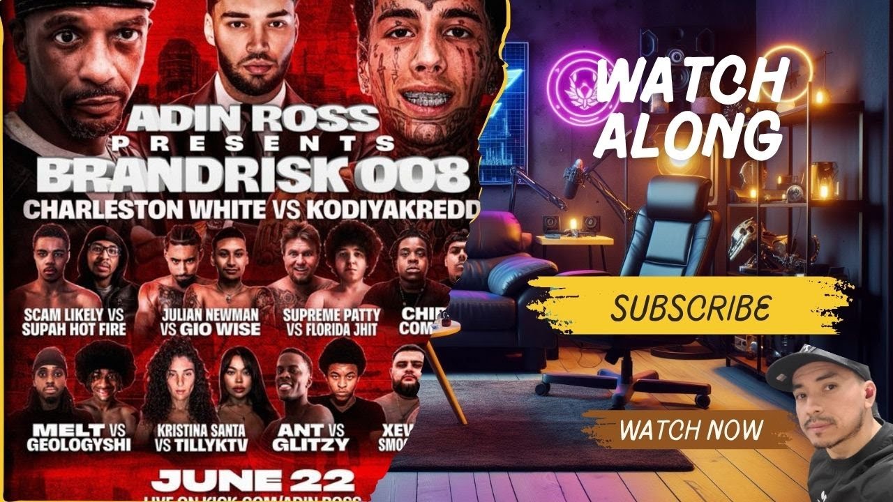 Brand Risk Boxing Full Fights Live Stream Event #8 adin ross presents ...