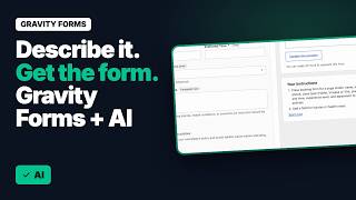 Gravity Forms AI Form Builder: Create a Form from One Sentence | AI Form Builder