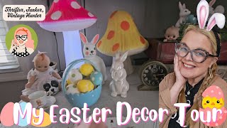 My Thrifted Easter Home 2024 | How To Watch A Live Sale On Virtual Antique Marketplace