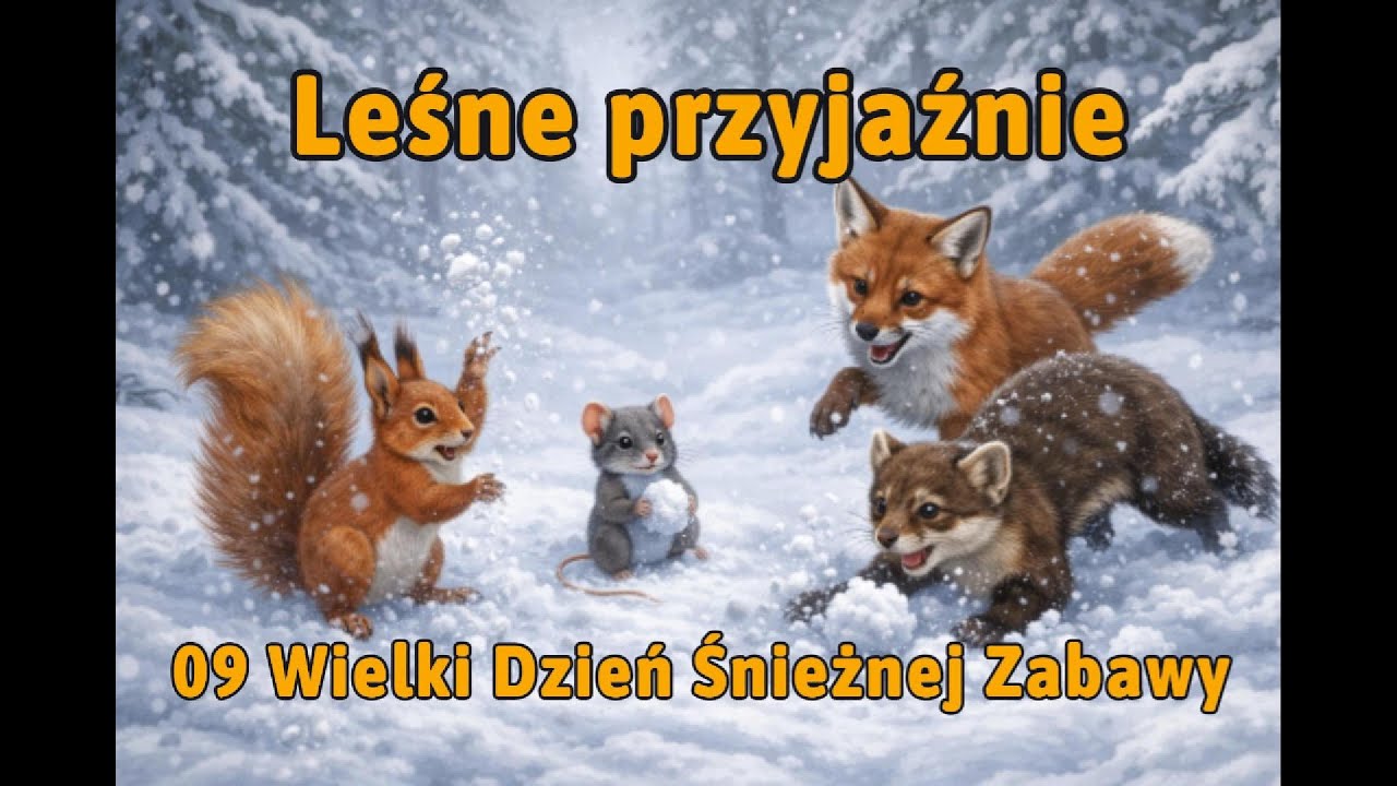 Leśne przyjaźnie - 09 Wielki Dzień Śnieżnej Zabawy - Audiobook dla dzieci