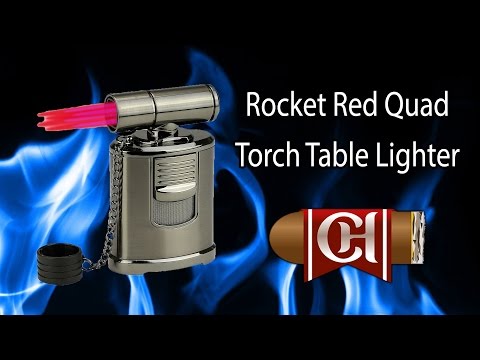Rocket Red Quad Torch Table Lighter