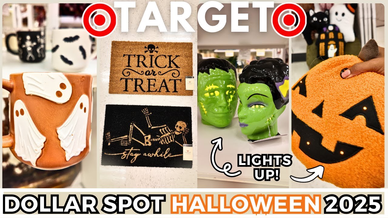 NEW 🎃 Target Dollar Spot HALLOWEEN +FALL 2025 Shop With Me | COZY DECOR MUST HAVES | SHOPPING VLOG