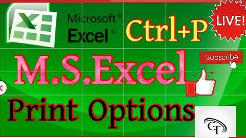 M.S.Excel Print All Options 🔥🔥🔥🔥🔥Ctrl+P🔥🔥🔥