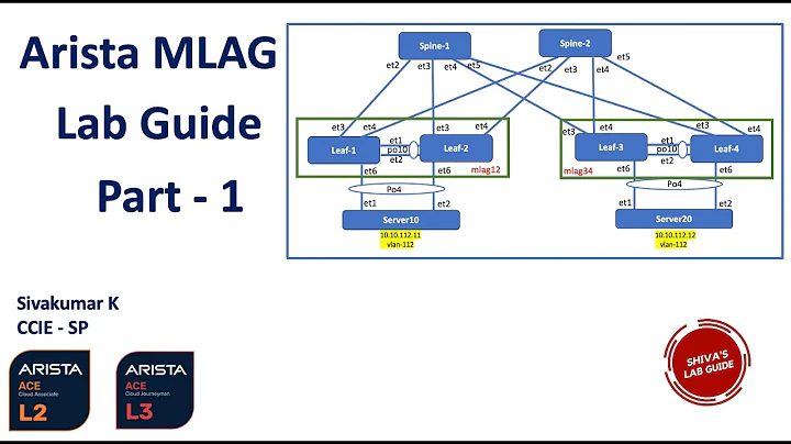How to configure Mlag in Arista EOS switches - Multi-chassis Link Aggregation Lab Guide
