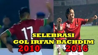 Selebrasi Tarian Irfan Bachdim Saat Cetak Gol Kegawang Malaysia - 6 September 2016