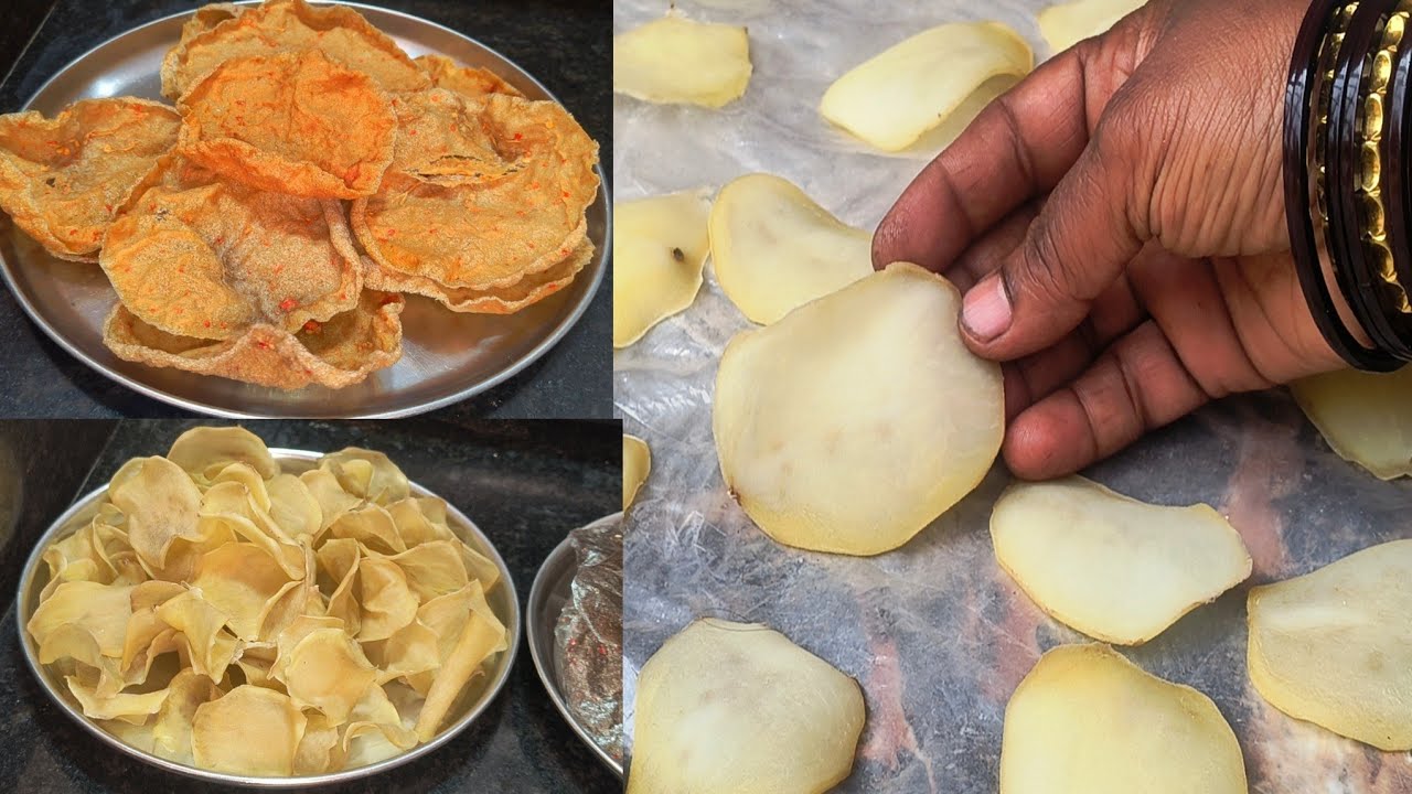 ಬಾಯಲಿಟ್ಟರೆ ಕರಗುವಂತ ಈ ಎರಡು ರೀತಿಯ ಹಪ್ಪಳ ಟ್ರೈ ಮಾಡಿ ನೋಡಿ / ಆಲೂಗಡ್ಡೆ ಚಿಪ್ಸ್ / ಆಲೂಗಡ್ಡೆ ಹಪ್ಪಳ /potatochips