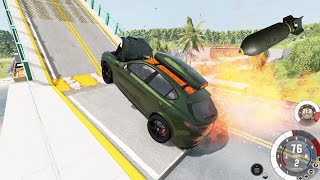 Car vs Jump Over Bridge With Mine - BeamNG Drive -🚗 EXTREME Edition Compilation screenshot 5