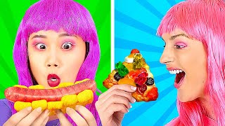 GUMMY FOOD VS REAL FOOD CHALLENGE! || Funny Challenges for Foodies by 123 Go! Genius