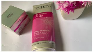Pond's flawless White Deep Whitening Facial Foam | Pond's flawless White dewy rose gel Honest Review