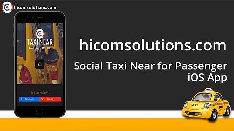 Social Taxi Near for passenger ios app source code for sale
