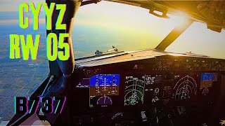 B737 Busy Approach and Landing in Toronto (FULL ATC, COCKPIT VIEW)