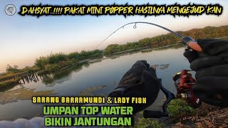 MELEDAK - LEDAK..!!! MANCING CASTING KAKAP PUTIH & PAYUS, UMPAN POPPER DI TAMBAK SURABAYA