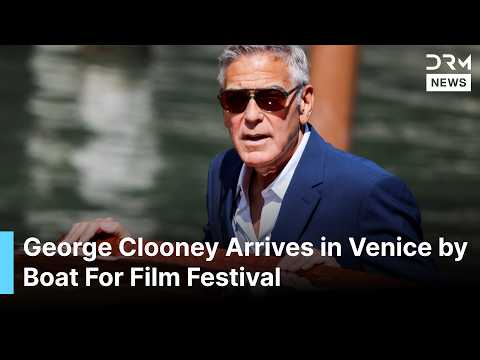 George Clooney Makes Stylish Boat Arrival at 83rd Venice Film Festival Opening | AA1G
