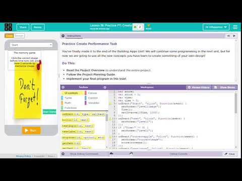 Code org   CSP Unit 5   Building Apps  Practice PT  Create #2   Google Chrome 3 31 2018 9 59 14 PM