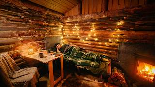 #12 Overnight in an unfinished house in the wilderness. I built a bed and a table.