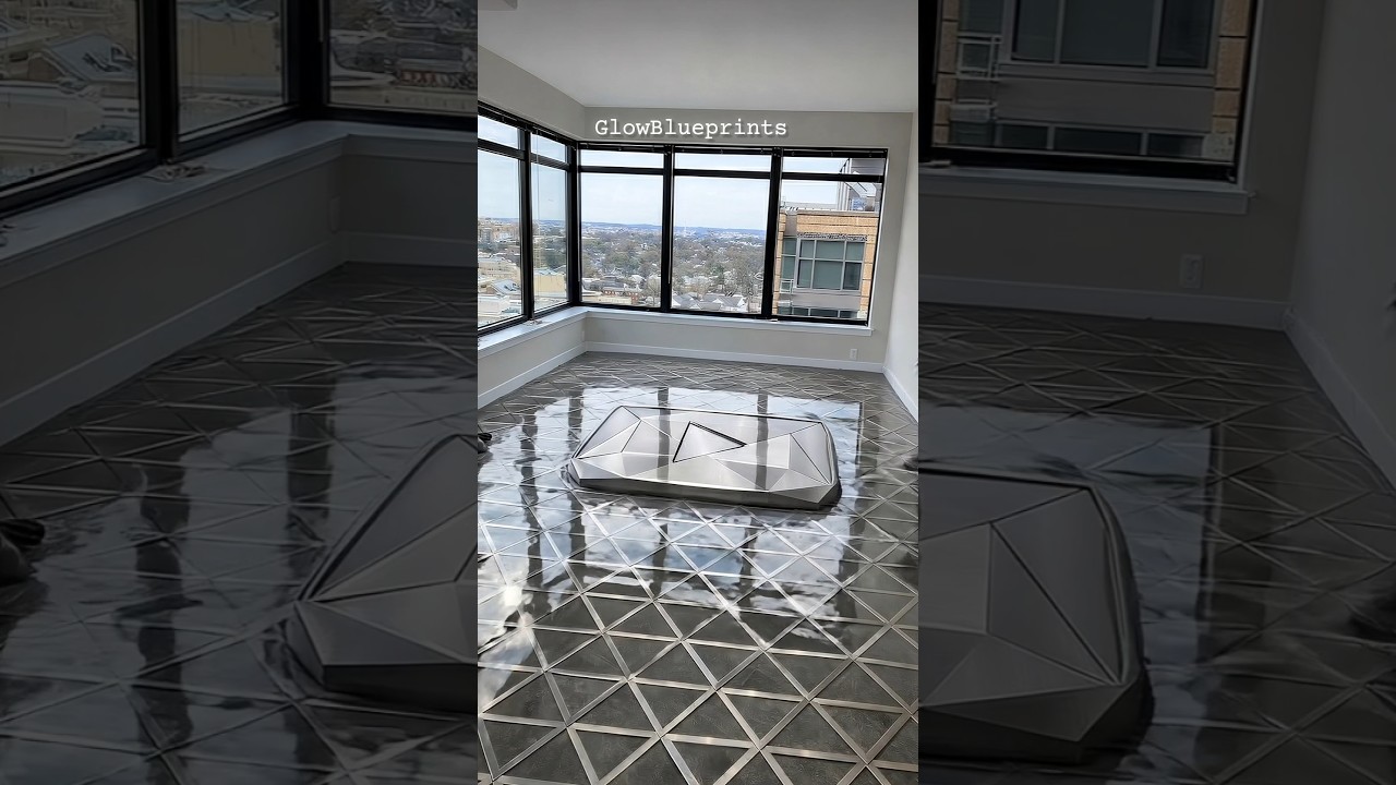 Diamond Play Button Epoxy Floor 🔥 