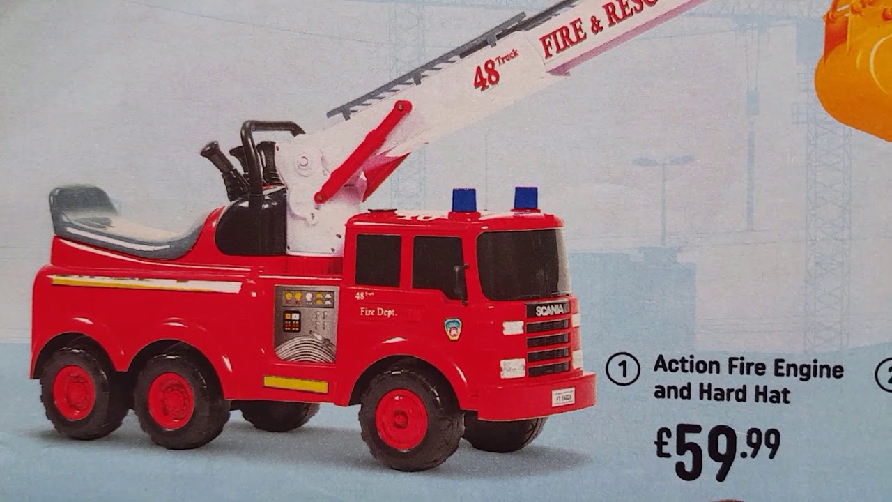 Toy - Action Fire Engine and Hard Hat - YouTube