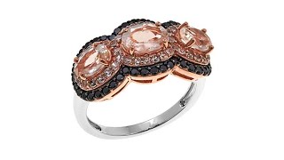 Rarities 2.25ctw Multigemstone 2Tone Sterling Silver Ring