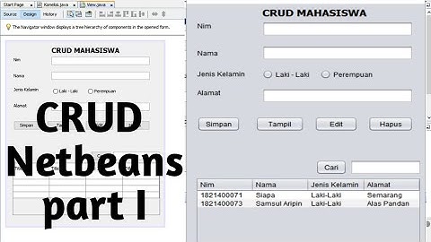 Tutorial Program CRUD Mysql java Netbeans PART I
