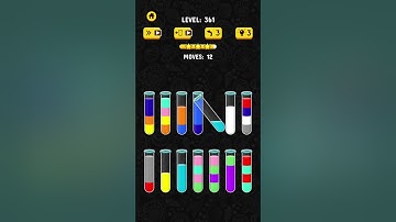 Water Color Sort 3D Level 361 || Game.Walktrhough in 39 moves