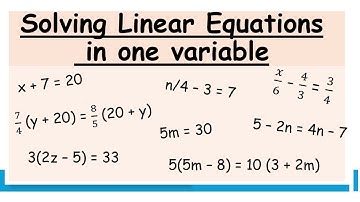 Solving Linear Equations in One Variable | Step-by-Step Guide for Beginners  #linearequations #ged