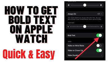 HOW TO GET BOLD TEXT ON APPLE WATCH 2024