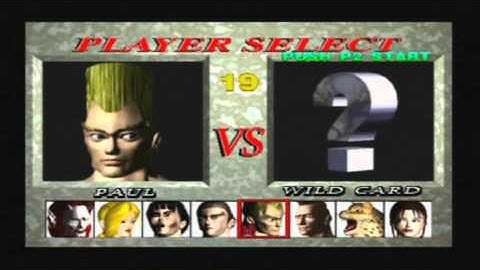 Tekken 1 arcade - Selecting All Characters
