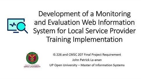 IS 226 and CMSC 207 Final Project - LSP Monitoring and Evaluation System