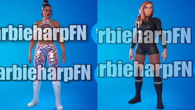 Fortnite Becky Lynch & Bianca Belair WWE Outfits in Game Art Character Fan  Poster Canvas - Dandutee