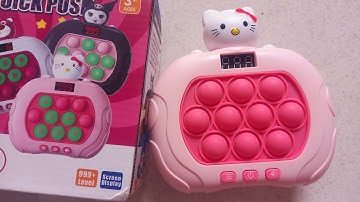 HELLO KITTY NEW POP IT GAME UNBOXING AND REVIEW 2024 | SATISFYING ELECTRIC GAME CONSOLE | ASMR