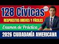 128 PREGUNTAS CIVICAS Versión 2025 (En inglés y español) para la Entrevista de Ciudadanía Americana
