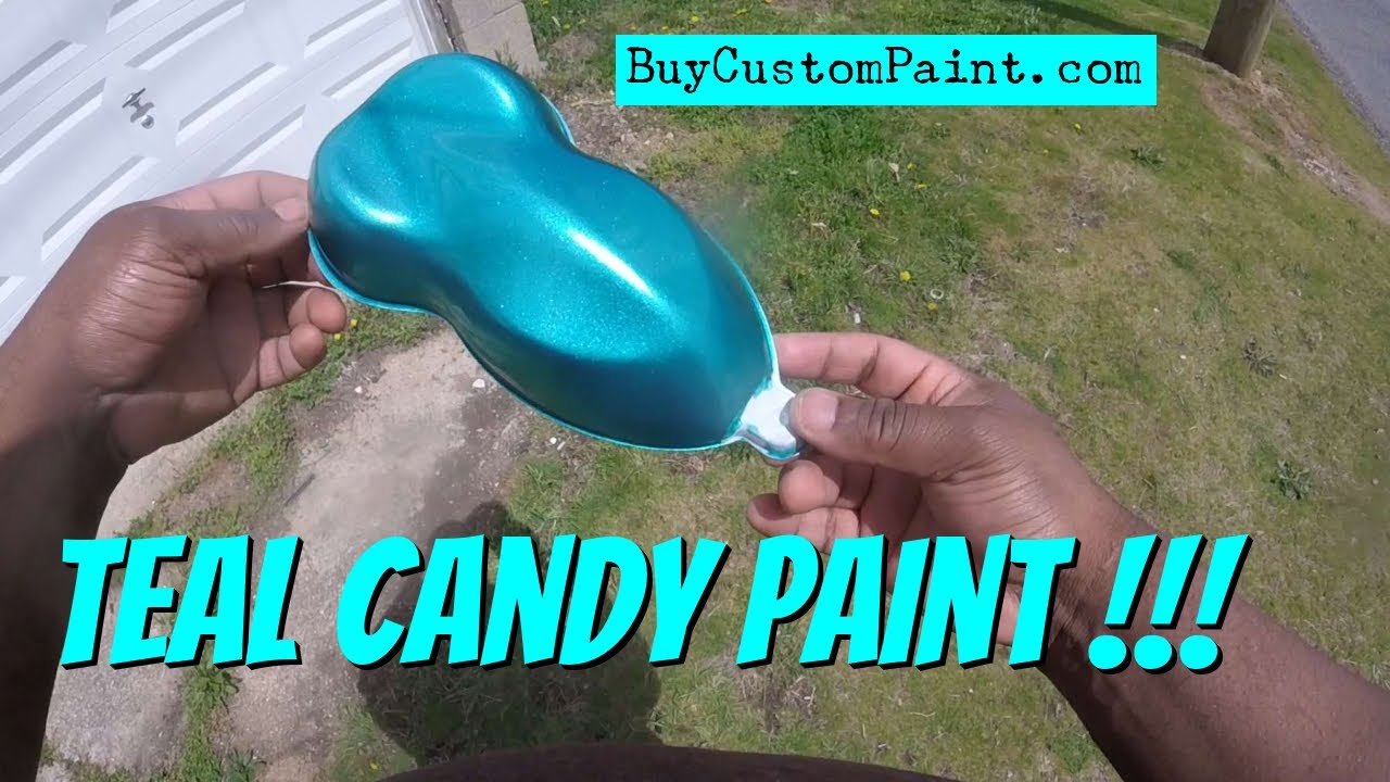 Teal Candy Paint over Liquid Diamond & Baracus Gold metallic Base 