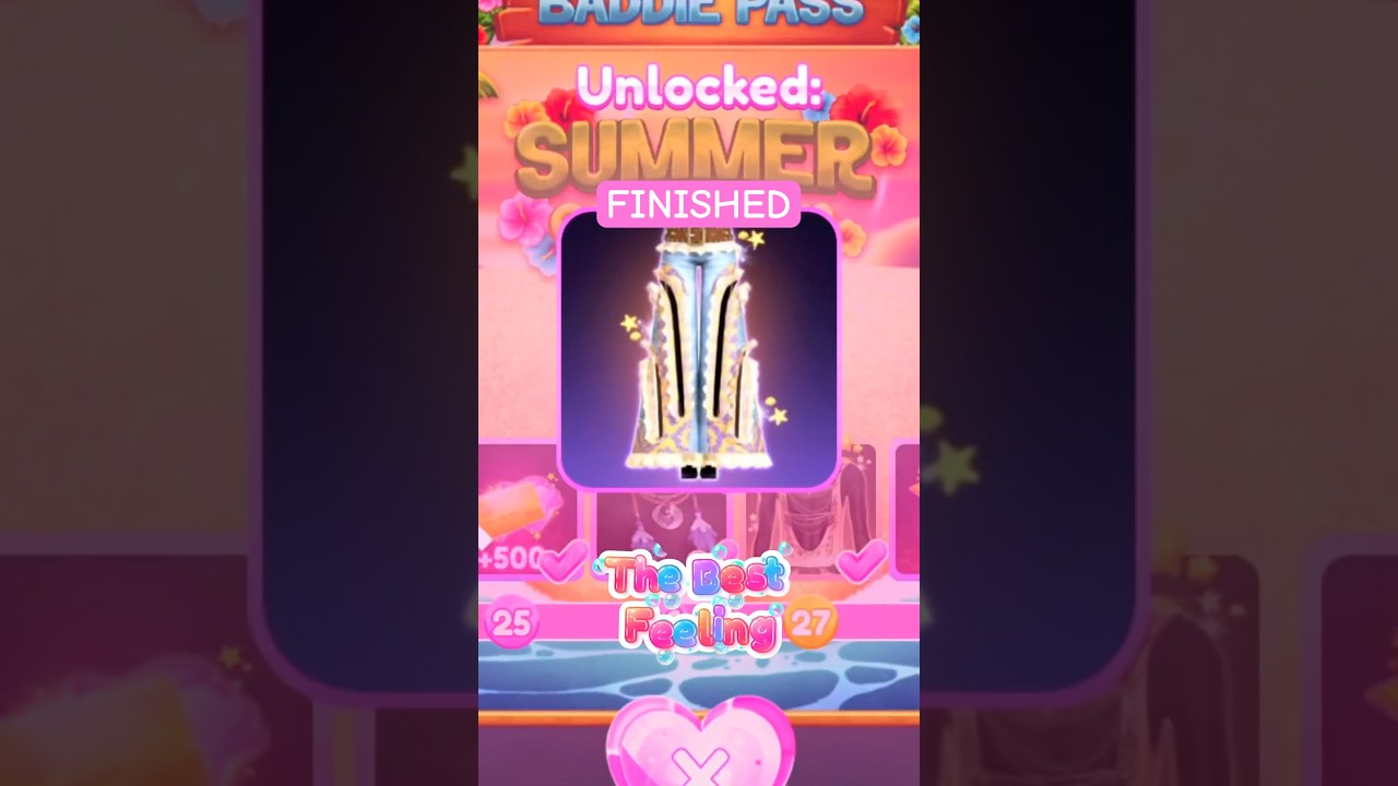 COMPLETING THE SUMMER BADDIE PASS 😍 #roblox #dresstoimpress