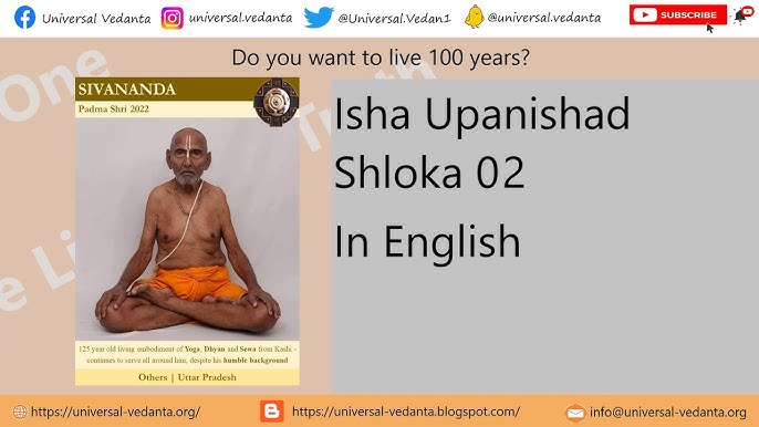 Isha Upanishad Shloka 02 The Path To A 2024