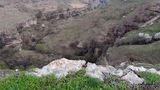 Foothills Of The Greater Caucasus At 4K 60Fps. Futazhi Mountains. Spring In The Mountains.relax.